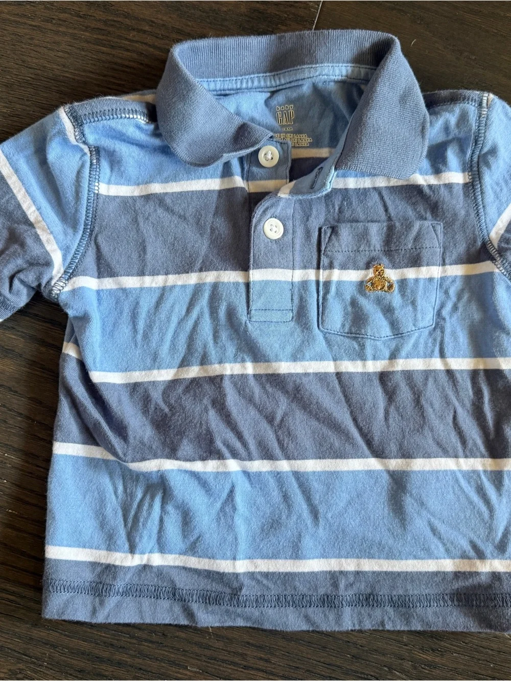 Blue Striped Polo Shirt- Baby Gap